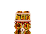 Rose gold Channel Set Round and Baguette Citrine Anniversary Band with Prong Setting_23