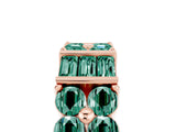 Rose gold Channel Set Round and Baguette Green Sapphire Anniversary Band with Prong Setting_23