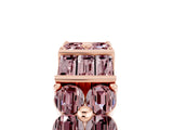 Rose gold Channel Set Round and Baguette Morganite Anniversary Band with Prong Setting_23