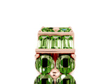 Rose gold Channel Set Round and Baguette Peridot Anniversary Band with Prong Setting_23
