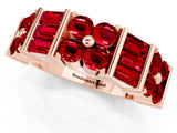 Rose gold Channel Set Round and Baguette Ruby Anniversary Band with Prong Setting_19