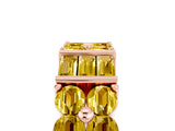 Rose gold Channel Set Round and Baguette Yellow Sapphire Anniversary Band with Prong Setting_35