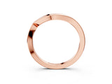 Rose gold Chevron Curved Solitaire Band_41