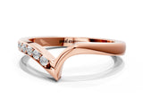 Rose gold Chevron Diamond Pavé Twist Band_2
