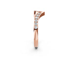 Rose gold Chevron Diamond Pavé Twist Band_4