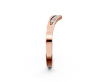 Rose gold Chevron Pavé Round Diamond Twist Band_21