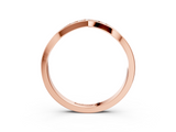 Rose gold Chevron Pavé Round Diamond Twist Band_22