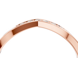 Rose gold Chevron Pavé Round Diamond Twist Band_23