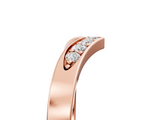 Rose gold Chevron Pavé Round Diamond Twist Band_24
