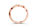 Rose gold Chevron V-Shaped Contour Band_7