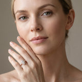 Rose gold Cluster Marquise Diamond Pavé Band Flower Prong Setting Ring_4