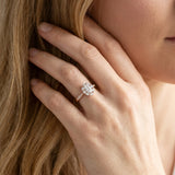 Rose gold Cluster Marquise Diamond Pavé Band Flower Prong Setting Ring_5