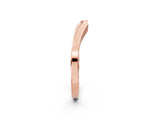 Rose gold Contoured Solitaire Round Bezel Set Wedding Band_6