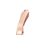 Rose gold Contoured Solitaire Round Bezel Set Wedding Band_9