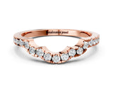 Rose gold Curved Diamond Pavé Round-Cut Contour Band_9
