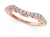Rose gold Curved Diamond Pavé Round Eternity Band with Shared Prong Setting_5