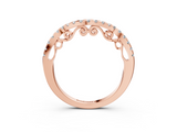 Rose gold Curved Diamond Pavé Round Eternity Band with Shared Prong Setting_7
