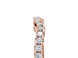 Rose gold Curved Diamond Pavé Round Eternity Band with Shared Prong Setting_9