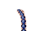 Rose gold Curved Pavé Round Blue Sapphire Wedding Band with Shared Prong Setting_11