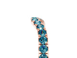 Rose gold Curved Pavé Round Blue Topaz Wedding Band with Shared Prong Setting_11