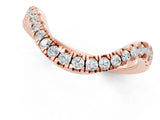 Rose gold Curved Pavé Round Diamond Eternity Band with Shared Prong Setting_3