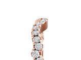 Rose gold Curved Pavé Round Diamond Eternity Band with U-Prong Setting_9