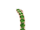 Rose gold Curved Pavé Round Peridot Wedding Band with Shared Prong Setting_11
