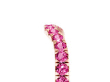 Rose gold Curved Pavé Round Pink Sapphire Wedding Band with Shared Prong Setting_23