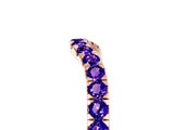 Rose gold Curved Pavé Round Tanzanite Wedding Band with Shared Prong Setting_11
