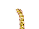 Rose gold Curved Pavé Round Yellow Sapphire Wedding Band with Shared Prong Setting_23