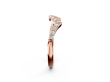 Rose gold Curved Pave Round Diamond Contour Band with Shared Prong Setting_2