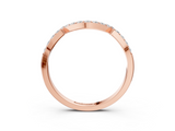 Rose gold Curved Pave Round Diamond Contour Band with Shared Prong Setting_3