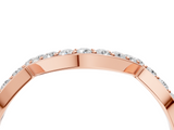 Rose gold Curved Pave Round Diamond Contour Band with Shared Prong Setting_4