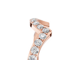 Rose gold Curved Pave Round Diamond Contour Band with Shared Prong Setting_5