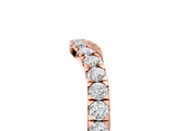 Rose gold Curved Pave Round Diamond Wedding Band with Shared Prong Setting_87