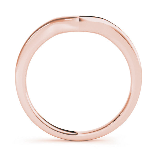 Rose gold Curved Plain Band 1