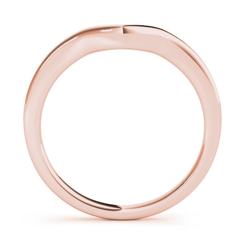 Rose gold Curved Plain Band 1