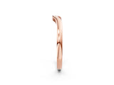 Rose gold Curved Plain Band_65