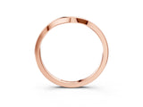 Rose gold Curved Plain Band_66