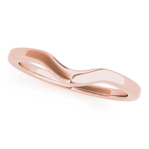 Rose gold Curved Plain Band