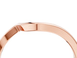 Rose gold Curved Solitaire Band with Round Stone Setting_41