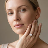 Rose gold Cushion Brilliant Diamond Five-Stone Engagement Ring with Prong Setting on a Classic Band_13