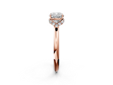 Rose gold Cushion Brilliant Solitaire Engagement Ring with Six-Prong Setting and Classic Band_22