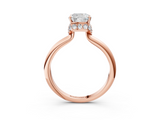 Rose gold Cushion Brilliant Solitaire Engagement Ring with Six-Prong Setting and Classic Band_23