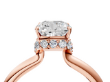 Rose gold Cushion Brilliant Solitaire Engagement Ring with Six-Prong Setting and Classic Band_24