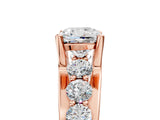 Rose gold Cushion Brilliant Solitaire with Side Stones on a Pave Band and Four-Prong Setting_29