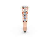 Rose gold Cushion Brilliant Solitaire with Side Stones on a Pave Band and Four-Prong Setting_51