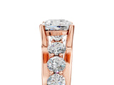 Rose gold Cushion Brilliant Solitaire with Side Stones on a Pave Band and Four-Prong Setting_54