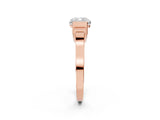 Rose gold Cushion Cut Brilliant Solitaire Diamond Ring with Channel Set Band and Bar Prong Setting_28