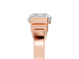 Rose gold Cushion Cut Brilliant Solitaire Diamond Ring with Channel Set Band and Bar Prong Setting_31